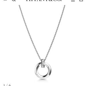 Never worn “Tiffany T” 18k gold necklace